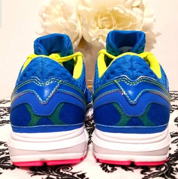 NEW BALANCE 750 V1 Running Shoes Blue Neon Pink Green Women's - Picture 6 of 11